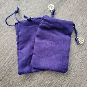 X2 NEW TORY BURCH Small Jewelry Accesories Purple Dust Bags